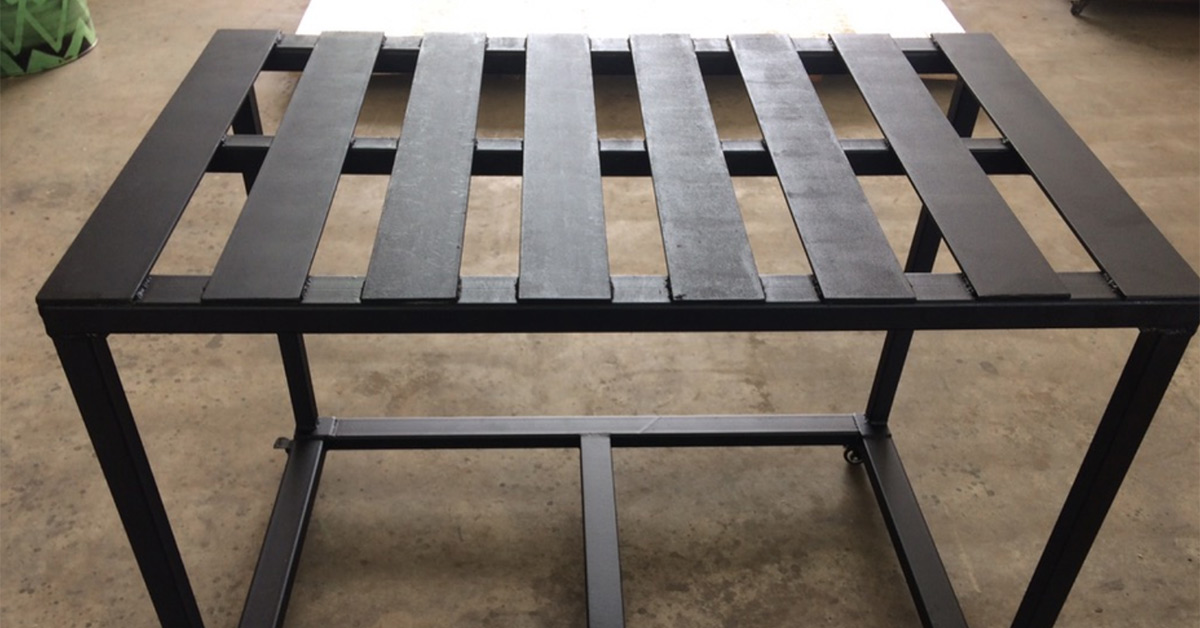 alt=" DIY Steel Table