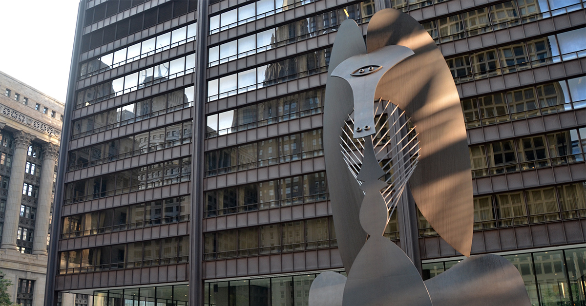 alt=" Chicago Picasso Steel Statue By Pablo Picasso