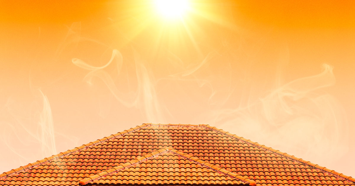alt=" Heat Simmering On Roof